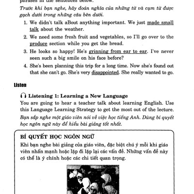 Giáo Trình Luyện Kỹ Năng Nghe - Nói Tiếng Anh (Kèm Theo CD) - Trình Độ Trung Cấp