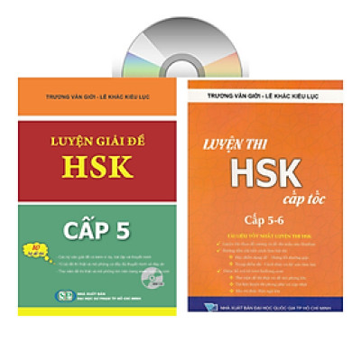 Combo 2 sách Luyện giải đề thi HSK cấp 5 có mp3 nghe +Luyện thi cấp tốc tập 3 HSK 5+6 (Tiếng Trung giản thể, bính âm Pinyin, nghĩa tiếng Việt)+DVD tài liệu