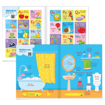 BÉ HỌC TIẾNG ANH QUA HÌNH ẢNH (SONG NGỮ ANH-VIỆT)- QUÉT MÃ QR