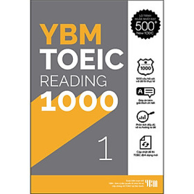 YBM Actual Toeic Tests RC 1000 - Vol 1 (*** Sách Bản Quyền ***)