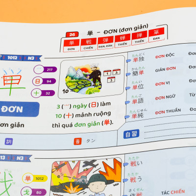 Hack Não Kanji Tập 2  - Ghi Nhớ Nhanh Kanji Theo Câu Chuyện Thú Vị Và Bộ Giống Nhau