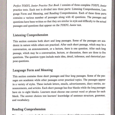Perfect Toefl Junior  Book 1 (Kèm CD)