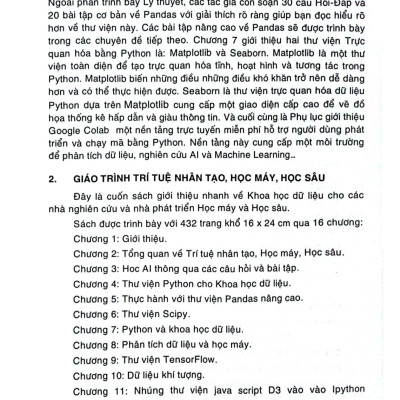 Giáo Trình Trí Tuệ Nhân Tạo, Học Máy Và Học Sâu (Sách Chuyên Khảo Dành Cho Sinh Viên Ngành Công Nghệ Thông Tin, Khoa Học Dữ Liệu Và Kinh Tế Số) - TS. Vũ Văn Hiệu, TS. Lê Khắc Định, ThS. Nguyễn Quỳnh Nga, ThS. Vũ Thị Anh Trâm, KS. Phạm Quang Huy