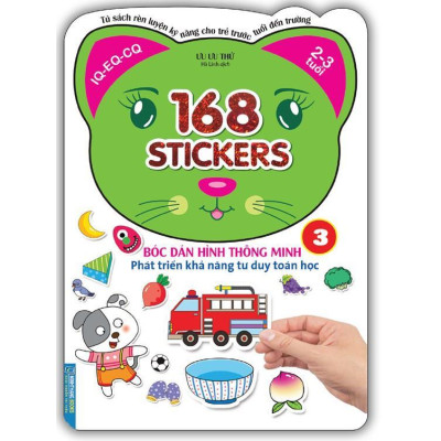 Sách - Bóc Dán Hình Thông Minh Cho Bé 2 - 3 Tuổi - 168 Sticker - Quyển 3 + 4 - Minh Thắng