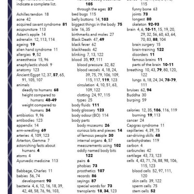 Lists For Curious Kids: Human Body: 205 Fun, Fascinating And Fact-Filled Lists