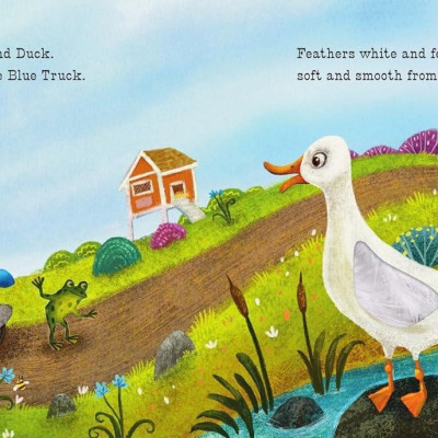 Sách ngoại văn: Little Blue Truck Feeling Happy - A Touch-And-Feel