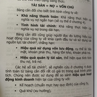 Tài chính kế toán dành cho nhà quản trị