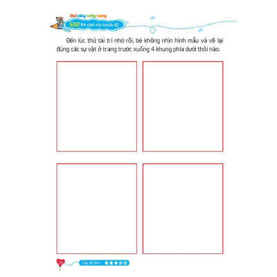 Sách - 500 Trò Chơi Rèn Luyện IQ Cho Trẻ 4 - 10 Tuổi - Khả Năng Tưởng Tượng - Minh Thắng