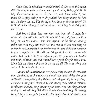 Bài Học Về Lòng Biết Ơn - Sự Ấm Áp Của Tình Người (Tái bản 2024)