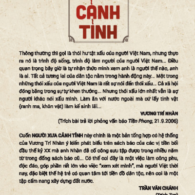 Combo 2 cuốn của tác giả Vương Trí Nhàn - Cái vội của người mình + Người xưa cảnh tỉnh (NXB)