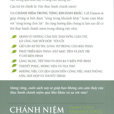 Chánh Niệm Trong Từng Khoảnh Khắc - Sống chánh niệm để Tâm bình Thân an - Rabbi Nilton Bonder; Trung Sơn dịch