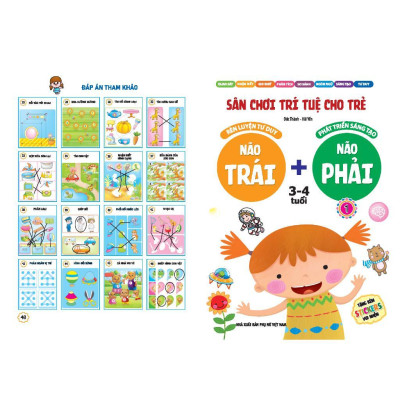 Sách - Sân Chơi Trí Tuệ Cho Trẻ 3 - 4 Tuổi - Não Trái + Não Phải - Tập 1 - Minh Thắng