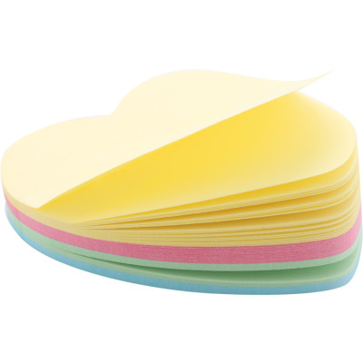 Bộ 2 Xấp Giấy Note Tim 4 Màu Baoke 2006 - 76 x 76 mm (100 sheets/Xấp)