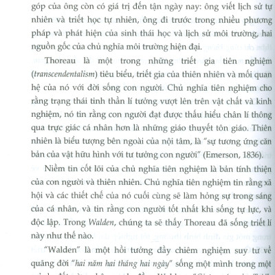 Walden - Một Mình Sống Trong Rừng (Tủ sách Tinh Hoa) - Ấn phẩm bỏ túi