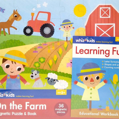 Whiz Kids Magnetic Puzzle And Book - On The Farm