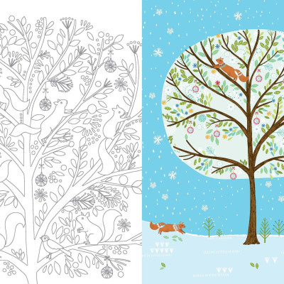 Rub-down Transfer Book: Christmas