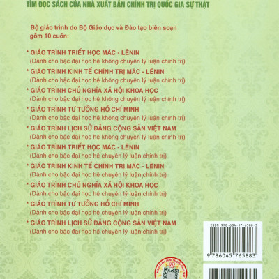 Combo 3 cuốn Giáo Trình Triết Học Mác – Lênin + Giáo Trình Kinh Tế Chính Trị Mác – Lênin + Giáo Trình Tư Tưởng Hồ Chí Minh (Dành Cho Bậc Đại Học Hệ Không Chuyên Lý Luận Chính Trị) - Bộ mới năm 2021
