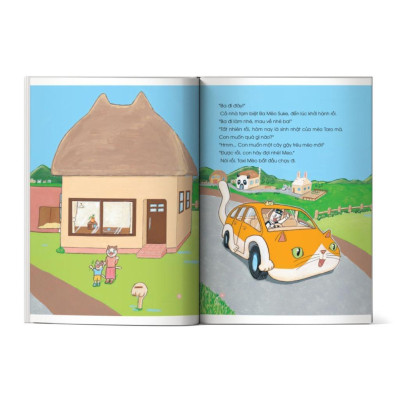 Sách Ehon - Phát triển tư duy toàn diện cho bé - Ehon Taxi mèo – Nhà vệ sinh tên lửa -Tớ là máy bay