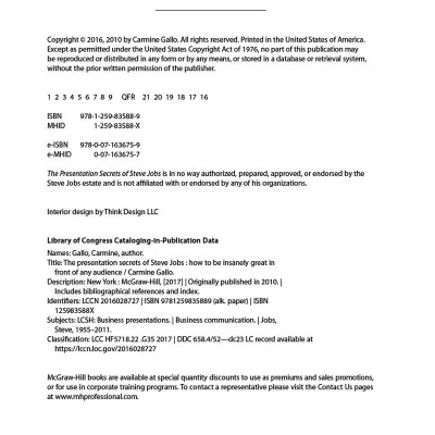 The Presentation Secrets Of Steve Jobs: How To Be Insanely Great In Front Of Any Audience