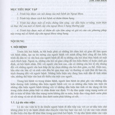 Bài Giảng Triệu Chứng Học Ngoại Khoa (Dùng cho sinh viên năm thứ ba)