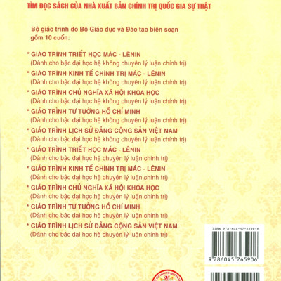 Combo 3 cuốn Giáo Trình Lịch Sử Đảng Cộng Sản Việt Nam + Giáo Trình Chủ Nghĩa Xã Hội Khoa Học +Giáo Trình Tư Tưởng Hồ Chí Minh (Dành Cho Bậc Đại Học Hệ Không Chuyên Lý Luận Chính Trị) - Bộ mới năm 2021