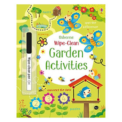 Sách tẩy xóa tiếng Anh - Usborne Garden Activities