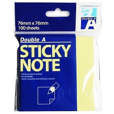 Giấy Note Double A 76 x 76 Mm - Màu Vàng