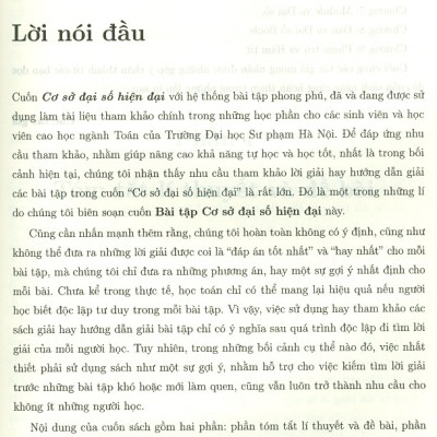 Bài Tập Cơ Sở Đại Số Hiện Đại