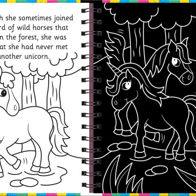 Scratch And Draw Unicorns & Horses Too! - Scratch Art Activity Book