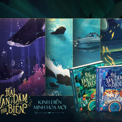 Bộ Tác Phẩm Kinh Điển Minh Họa Mới - Hai Vạn Dặm Dưới Biển (Bộ 2 Cuốn)