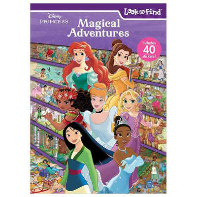 Sách ngoại văn: Look And Find Sticker Book Disney Princess Magical Adventures
