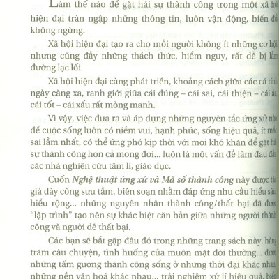 Nghệ Thuật Ứng Xử Và Mã Số Thành Công 