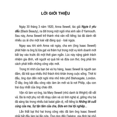 Văn Học Cổ Điển - Ngựa Ô Yêu Dấu (Tái Bản 2023)