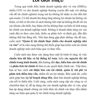Quản Lý Tài Chính Thực Chiến Cho Doanh Nghiệp Nhỏ Và Vừa