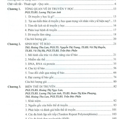Di Truyền Y Học (Dùng Cho Đào Tạo Bác Sĩ Y Khoa) (Tái bản lần thứ hai) - Năm 2023