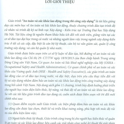 Giáo Trình An Toàn Và Sức Khoẻ Lao Động Trong Thi Công Xây Dựng