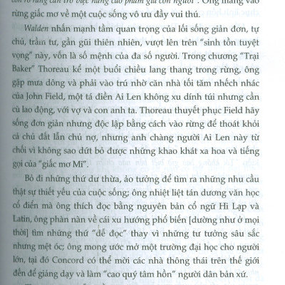Walden - Một Mình Sống Trong Rừng (Tủ sách Tinh Hoa) - Ấn phẩm bỏ túi
