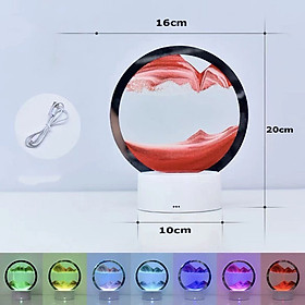 Đồng hồ cát thủy tỉnh cát chảy - Màu đỏ