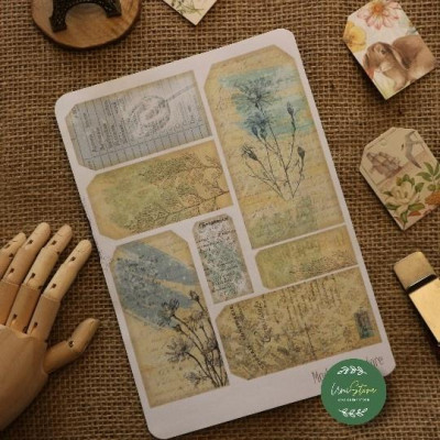 Sticker tự cắt Neutral Pocket Builder - sticker sheet dán, trang trí sổ nhật kí, sổ tay | Bullet journal - kc002