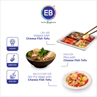 ĐẬU HỦ CÁ PHÔ MAI 500GR _ CHEESE FISH TOFU 500GR