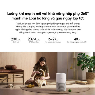 Máy Lọc Không Khí Xiaomi Smart Pet Care Air Purifier | Diện tích 16 -27m2 | Thiết Kế Cho Nhà Có Thú Cưng | Hàng Chính Hãng