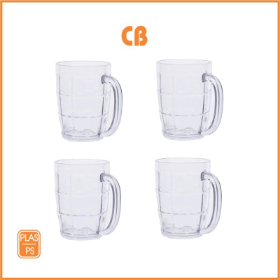 [CHÍNH HÃNG] Combo 10 Ly nhựa trong suốt nhỏ Gia đình có quai – bền đẹp, an toàn, tiện lợi