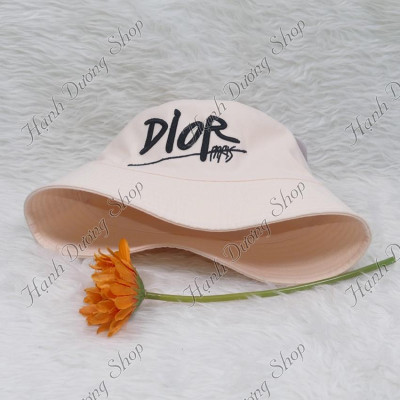 Mũ bucket vành cụp 2 mặt nón bucket vành nhỏ thêu chữ D vải cotton cao cấp phù hợp cả nam và nữ