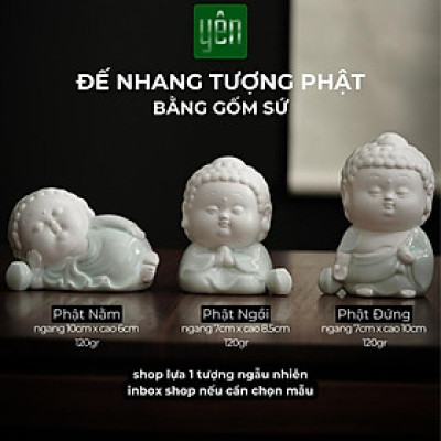 Đế Cắm Nhang Thảo Mộc Tượng Phật Gốm Sứ Đứng Nằm Ngồi Yên Trang Trí Tâm Linh Thờ Cúng