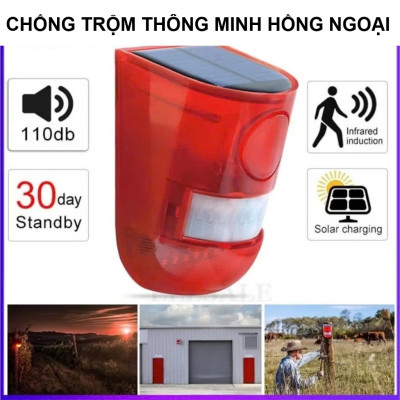 Thiết Bị Chống Trộjm Không Dây Hồng Ngoại Cao Cấp – Sạc Năng Lượng Mặt Trời, Chống Trộjm HÚ CÒI Từ Xa Hiệu Quả, đèn trang trí