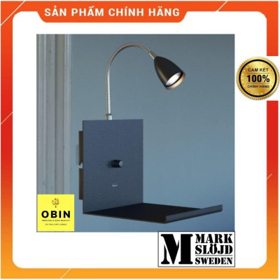 Đèn tường, đèn đọc sách, đèn rọi Markslojd Logi, tích hợp tích hợp công tắc điều chỉnh độ sáng và cổng sạc Micro usb, màu trắng