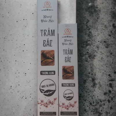 Hộp 100 nén nhang Trầm Bắc dài 29cm -Không dùng hóa chất, ít khói, mùi hương dịu nhẹ