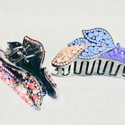 Kẹp Tóc Sau Hình Chiếc Lá Đính Đá - Phụ Kiện Sang Trọng Cho Nét Đẹp Quý Phái Dành Cho Người Yêu Thương