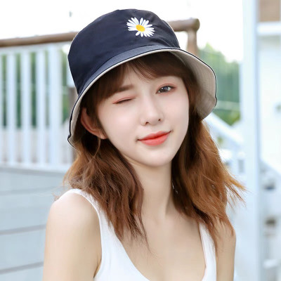 Mũ vành tròn, Mũ Bucket hoa cúc, Nón cụp vành thời trang phong cách cute xinh xắn MD07