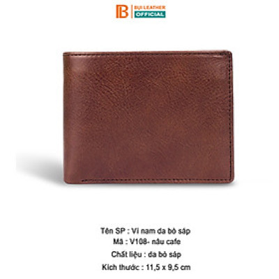 Combo ví thắt lưng nam CB104 Bụi Leather – da bò thật 100%, bảo hành 12 tháng